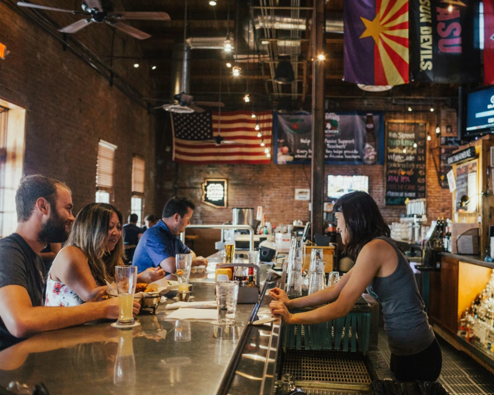 Inside a Phoenix bar.