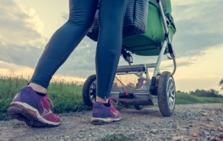 Incontinence - Woman pushing stroller