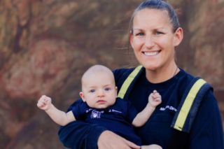 Morgan Dresser and baby Jackson